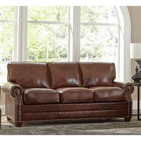 Genuine Leather Sleeper Sofa